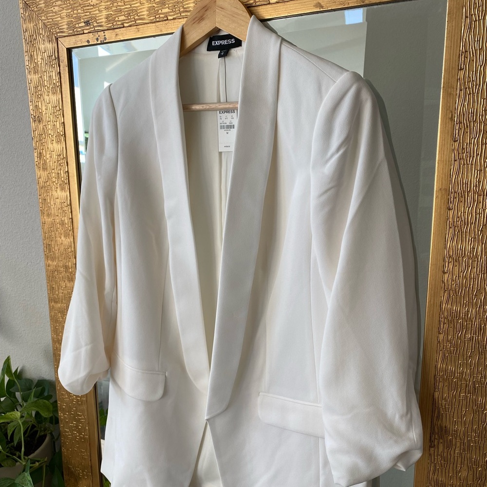 Express White Boyfriend Blazer NWT